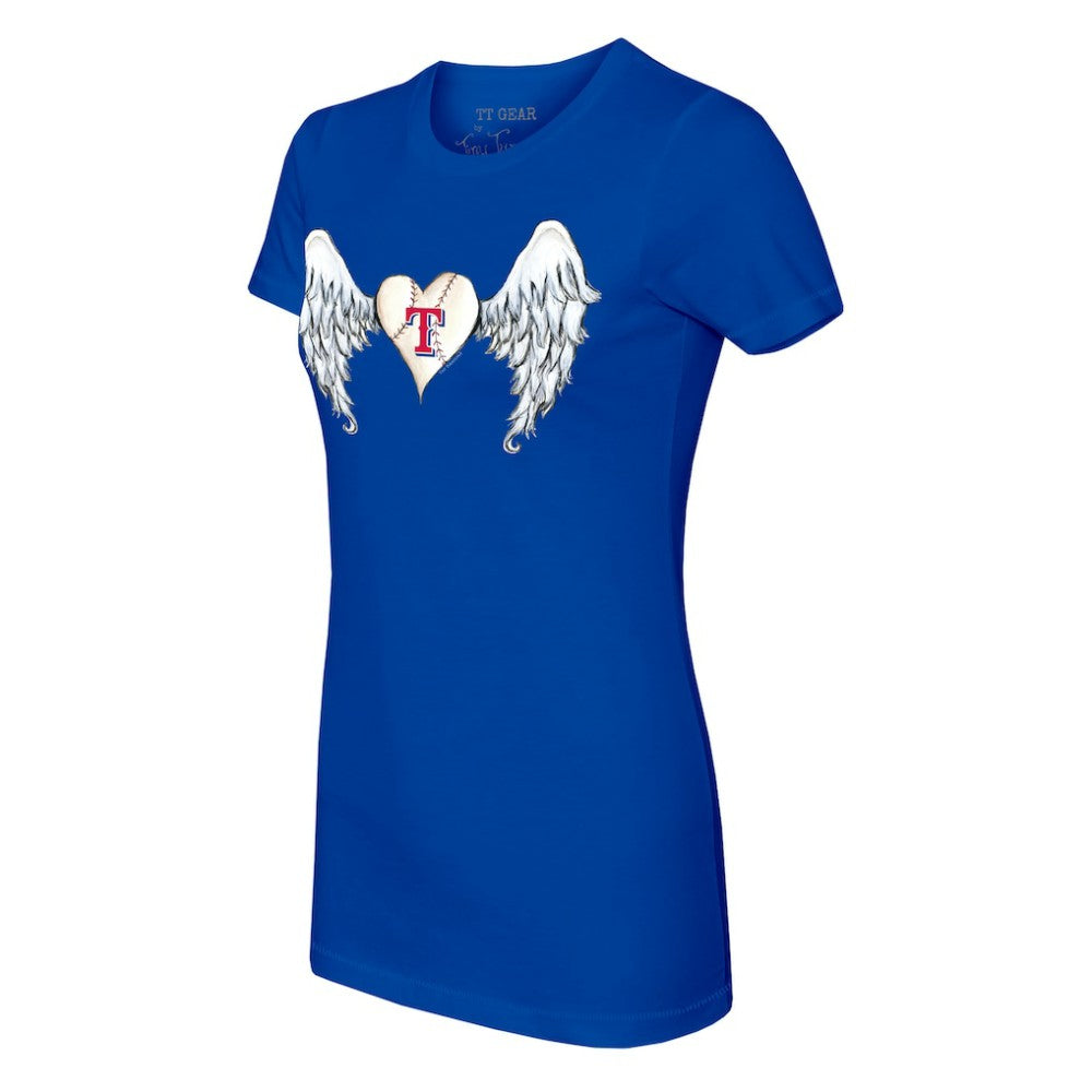 Texas Rangers Tiny Turnip Women's Angel Wings T-Shirt | MLB US