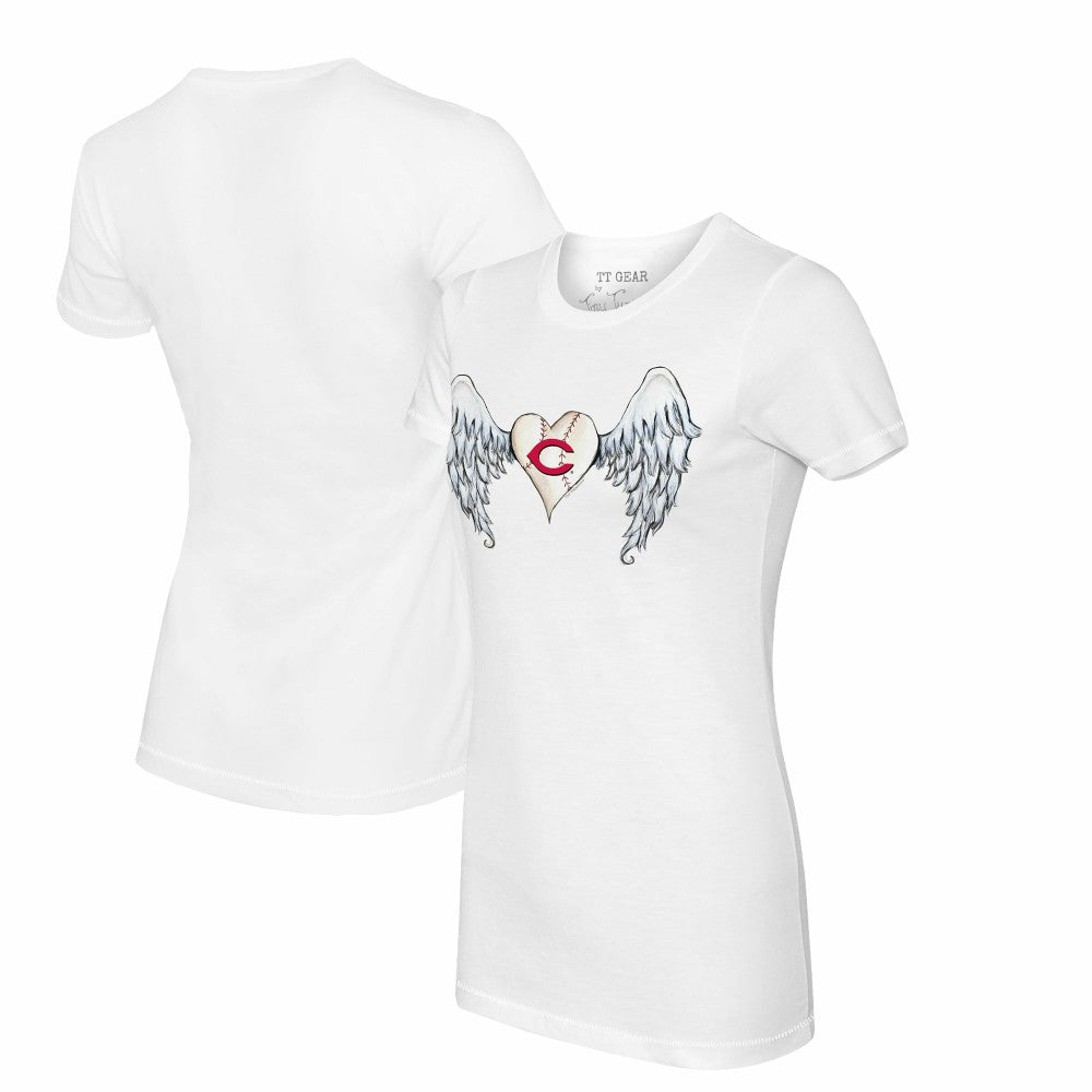 Cincinnati Reds Tiny Turnip Women's Angel Wings T-Shirt | MLB US