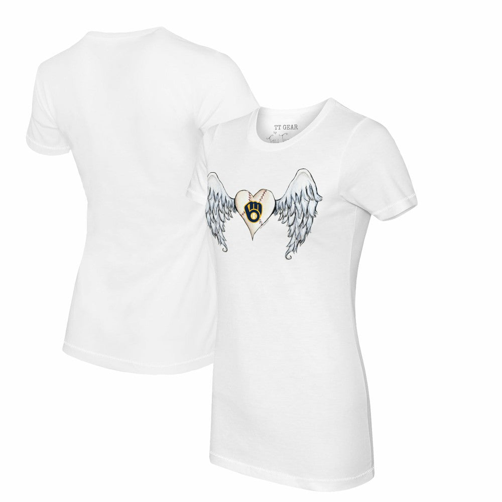 Milwaukee Brewers Tiny Turnip Women's Angel Wings T-Shirt | MLB Discount