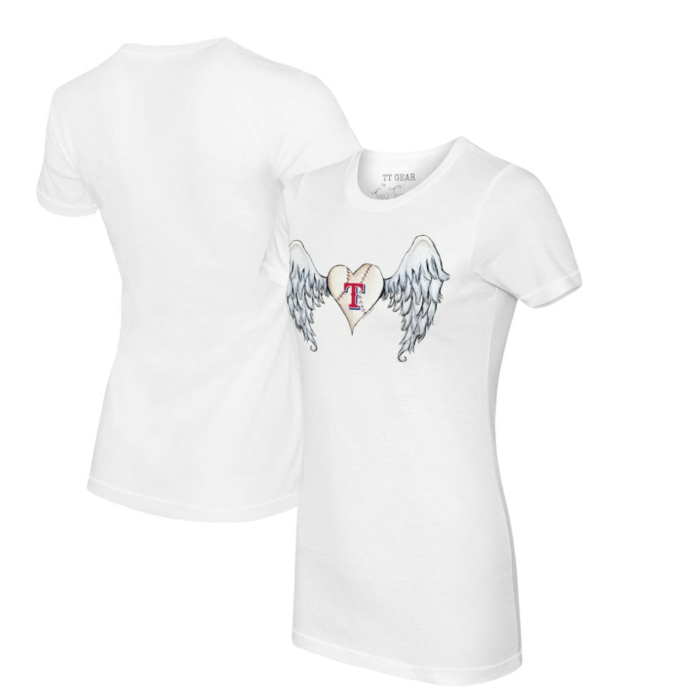 Texas Rangers Tiny Turnip Women's Angel Wings T-Shirt | MLB Outlet