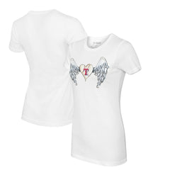Texas Rangers Tiny Turnip Women's Angel Wings T-Shirt | MLB Outlet