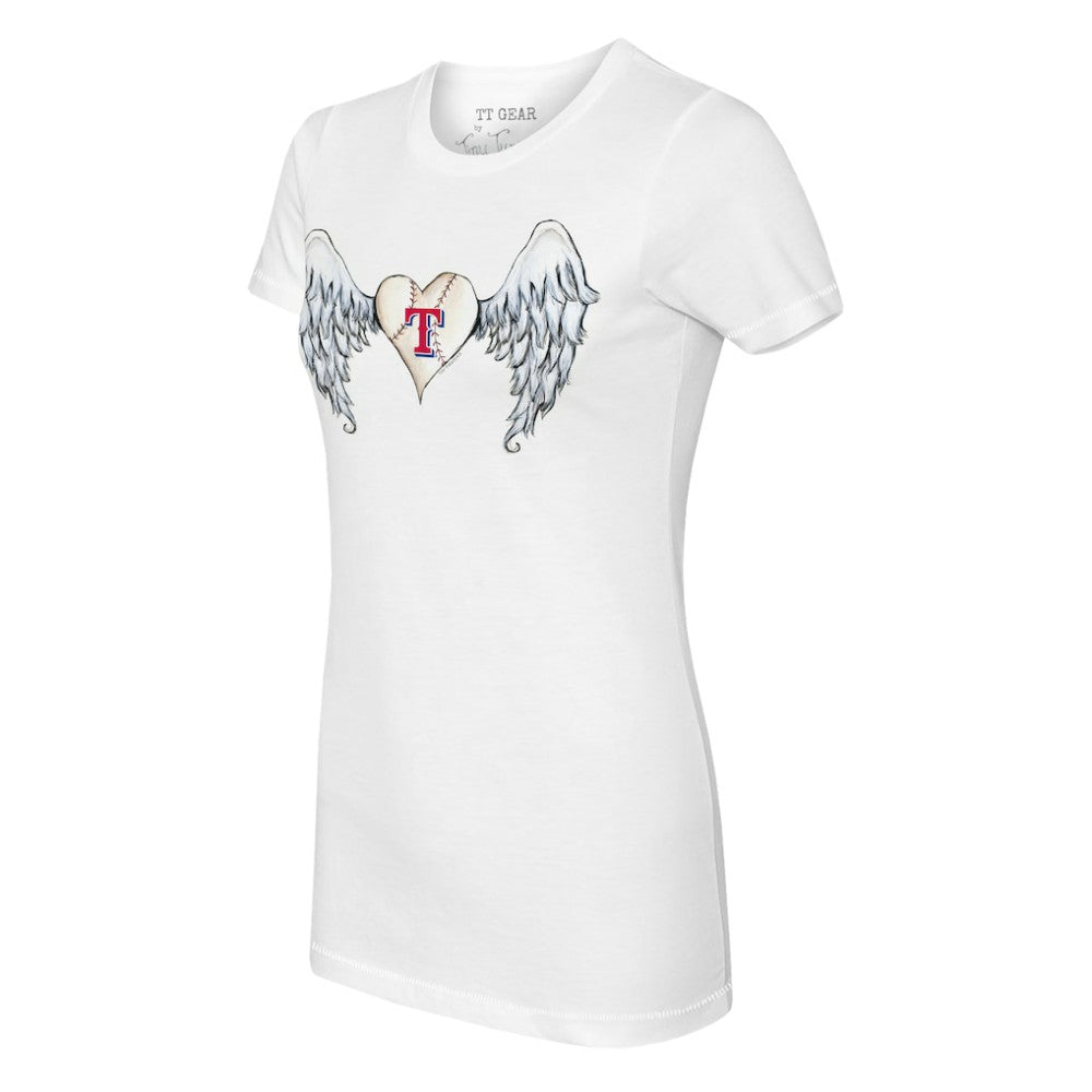 Texas Rangers Tiny Turnip Women's Angel Wings T-Shirt | MLB Outlet