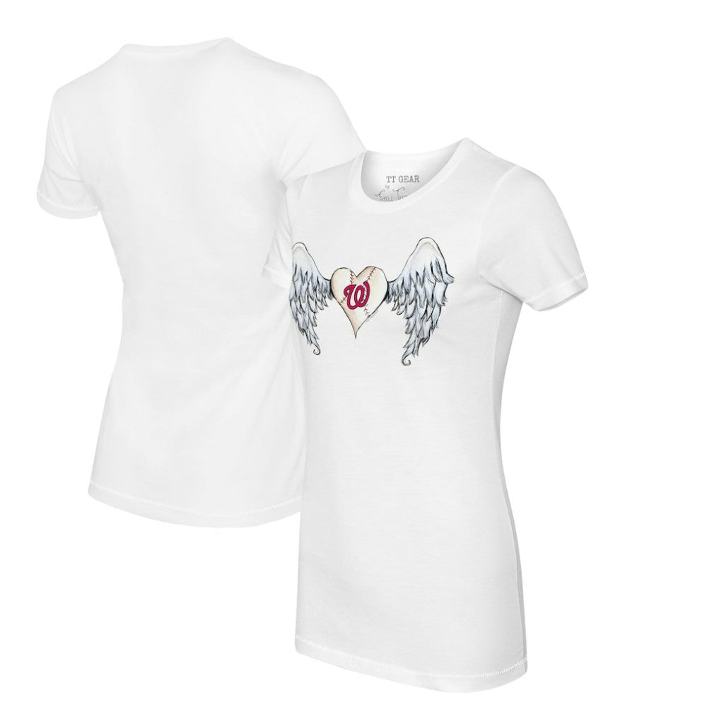 Washington Nationals Tiny Turnip Women's Angel Wings T-Shirt | MLB New