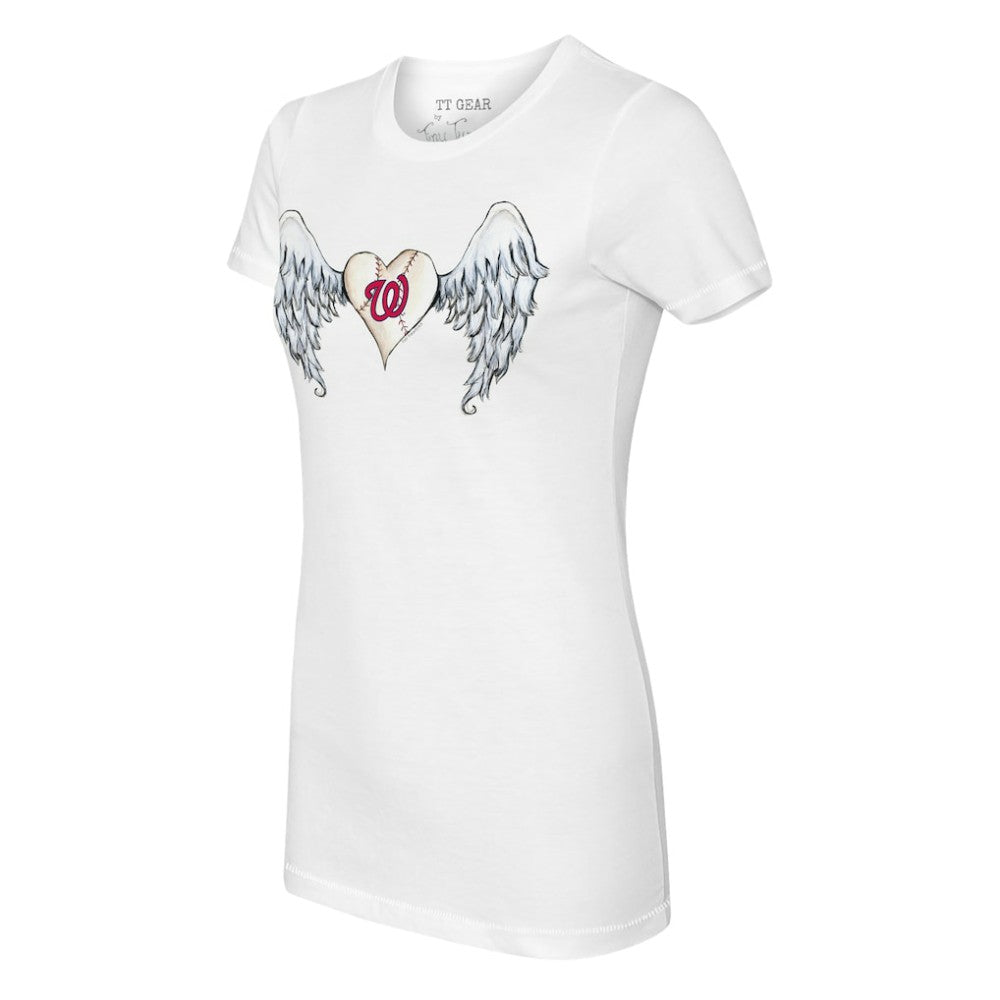 Washington Nationals Tiny Turnip Women's Angel Wings T-Shirt | MLB New