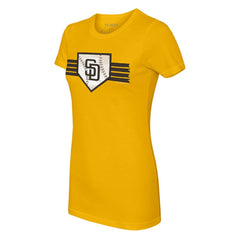 San Diego Padres Tiny Turnip Women's Base Stripe T-Shirt | MLB Discount
