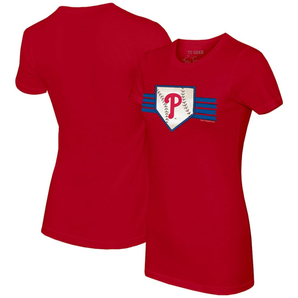 Philadelphia Phillies Tiny Turnip Women's Base Stripe T-Shirt | MLB Outlet