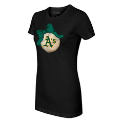 Athletics Tiny Turnip Women's Baseball Bow T-Shirt | MLB Shop