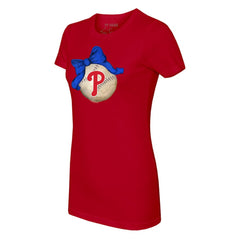 Philadelphia Phillies Tiny Turnip Women's Baseball Bow T-Shirt | MLB Sale