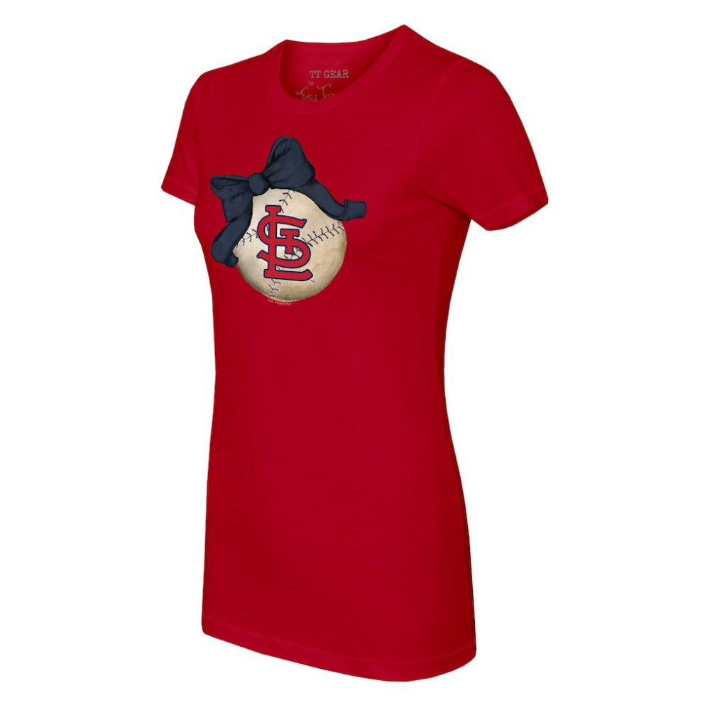 St. Louis Cardinals Tiny Turnip Women's Baseball Bow T-Shirt | MLB Shop