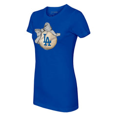 Los Angeles Dodgers Tiny Turnip Women's Baseball Bow T-Shirt | MLB US
