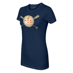 Houston Astros Tiny Turnip Women's Baseball Cross Bats T-Shirt | MLB New