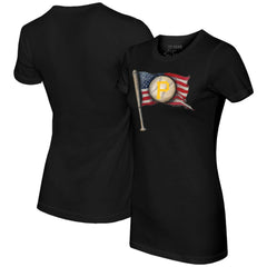 Pittsburgh Pirates Tiny Turnip Women's Baseball Flag T-Shirt | MLB For sale