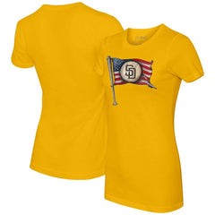 San Diego Padres Tiny Turnip Women's Baseball Flag T-Shirt | MLB Sale