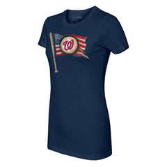 Washington Nationals Tiny Turnip Women's Baseball Flag T-Shirt | MLB Outlet
