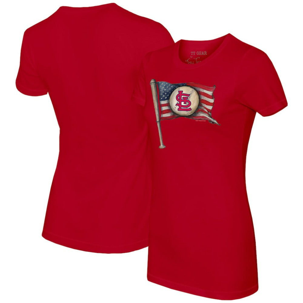 St. Louis Cardinals Tiny Turnip Women's Baseball Flag T-Shirt | MLB Discount