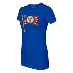 Texas Rangers Tiny Turnip Women's Baseball Flag T-Shirt | MLB Outlet