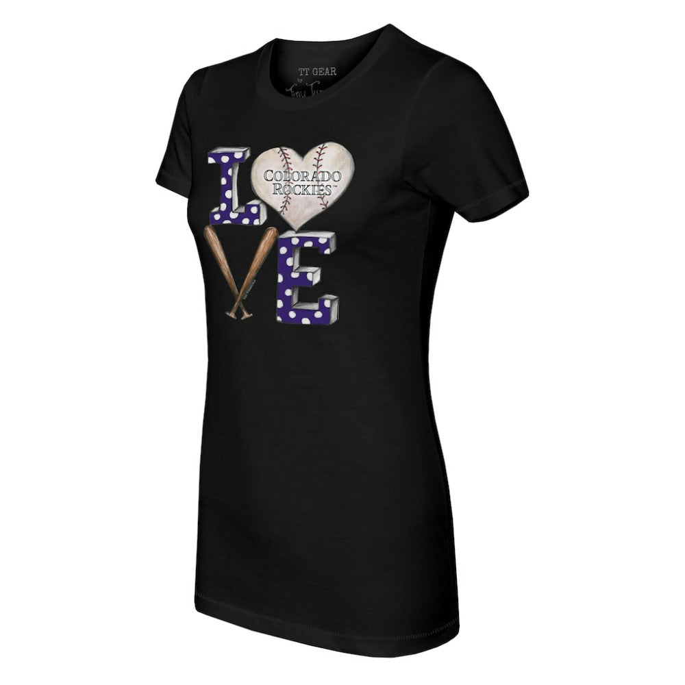 Colorado Rockies Tiny Turnip Women's Baseball Love T-Shirt | MLB Near me