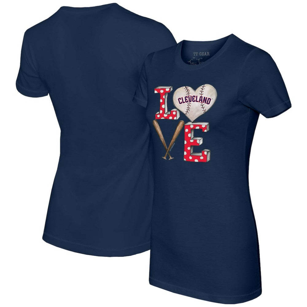 Cleveland Guardians Tiny Turnip Women's Baseball Love T-Shirt | MLB On Sale
