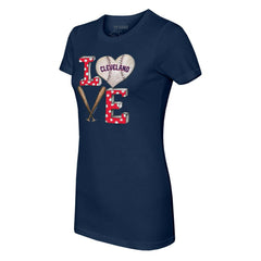 Cleveland Guardians Tiny Turnip Women's Baseball Love T-Shirt | MLB On Sale