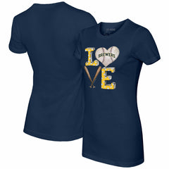 Milwaukee Brewers Tiny Turnip Women's Baseball Love T-Shirt | MLB US