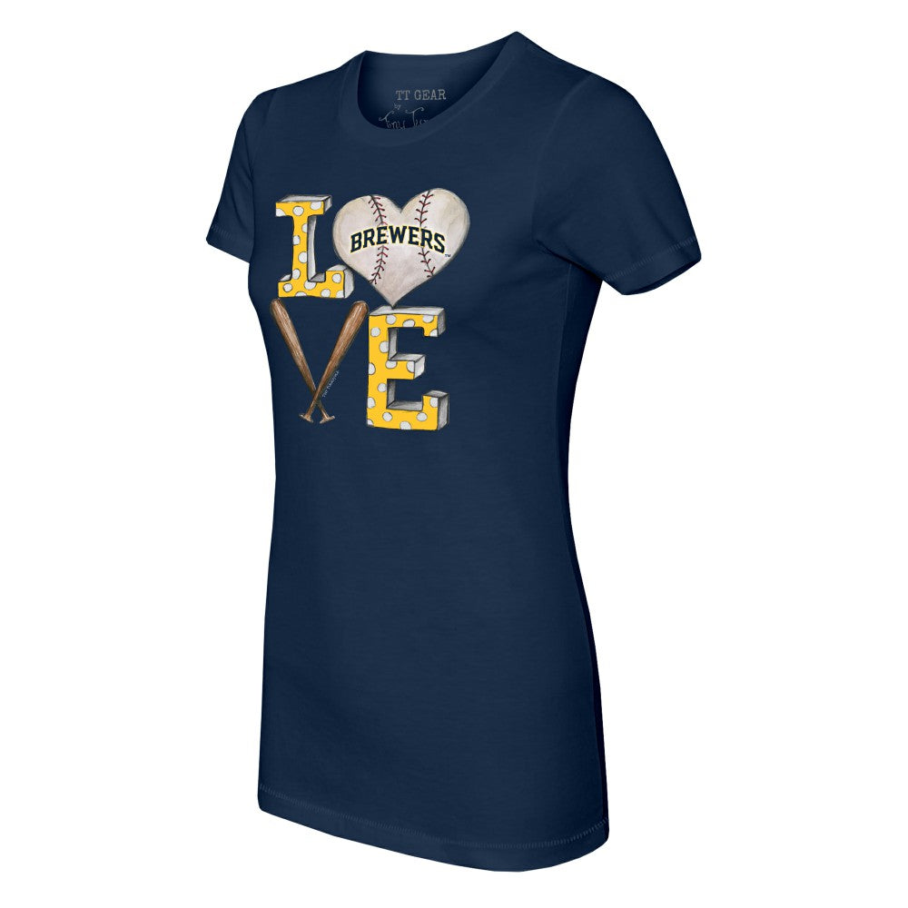Milwaukee Brewers Tiny Turnip Women's Baseball Love T-Shirt | MLB US