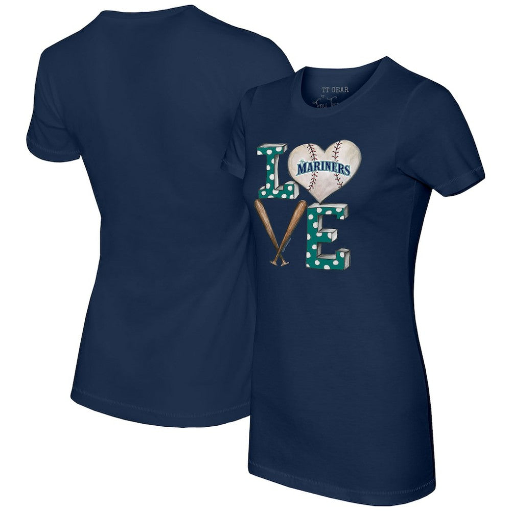 Seattle Mariners Tiny Turnip Women's Baseball Love T-Shirt | MLB On Sale