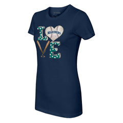 Seattle Mariners Tiny Turnip Women's Baseball Love T-Shirt | MLB On Sale