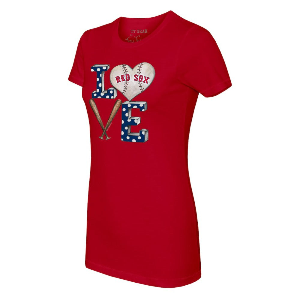 Boston Red Sox Tiny Turnip Women's Baseball Love T-Shirt | MLB On Sale