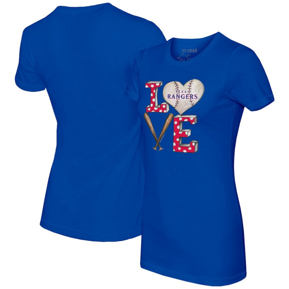 Texas Rangers Tiny Turnip Women's Baseball Love T-Shirt | MLB Shop