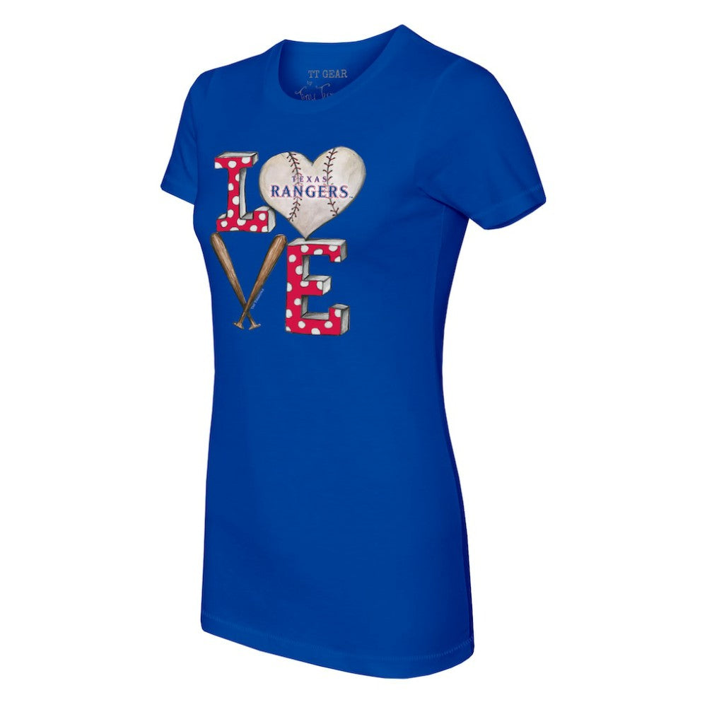 Texas Rangers Tiny Turnip Women's Baseball Love T-Shirt | MLB Shop