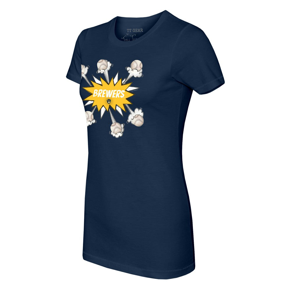 Milwaukee Brewers Tiny Turnip Women's Baseball Pow T-Shirt | MLB Discount