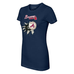 Atlanta Braves Tiny Turnip Women's Baseball Tear T-Shirt | MLB New