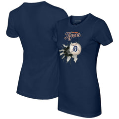 Detroit Tigers Tiny Turnip Women's Baseball Tear T-Shirt | MLB On Sale