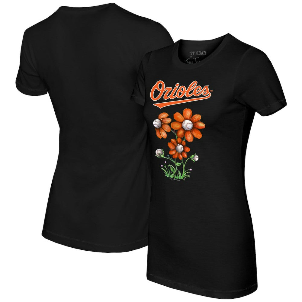 Baltimore Orioles Tiny Turnip Women's Blooming Baseballs T-Shirt | MLB Discount