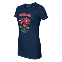 Cleveland Guardians Tiny Turnip Women's Blooming Baseballs T-Shirt | MLB On Sale