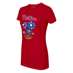 Philadelphia Phillies Tiny Turnip Women's Blooming Baseballs T-Shirt | MLB On Sale