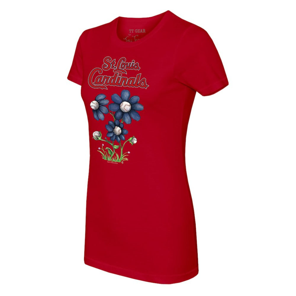 St. Louis Cardinals Tiny Turnip Women's Blooming Baseballs T-Shirt | MLB On Sale