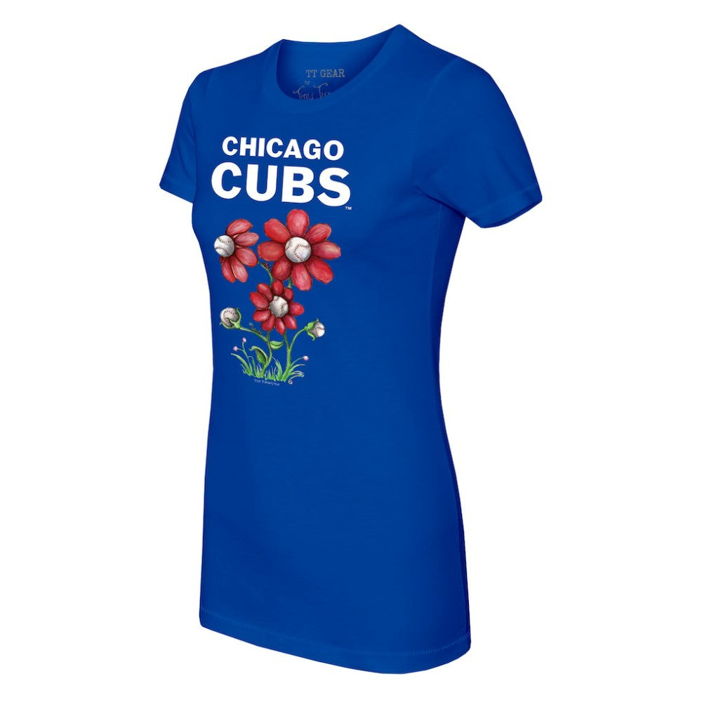 Chicago Cubs Tiny Turnip Women's Blooming Baseballs T-Shirt | MLB Near me
