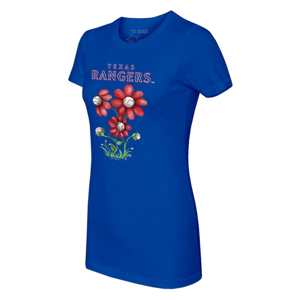 Texas Rangers Tiny Turnip Women's Blooming Baseballs T-Shirt | MLB For sale