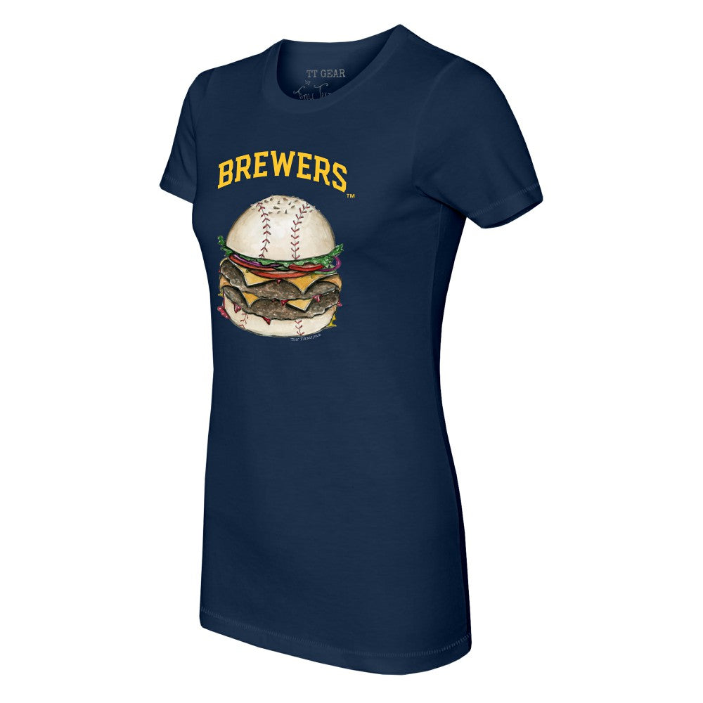 Milwaukee Brewers Tiny Turnip Women's Burger T-Shirt | MLB Sale