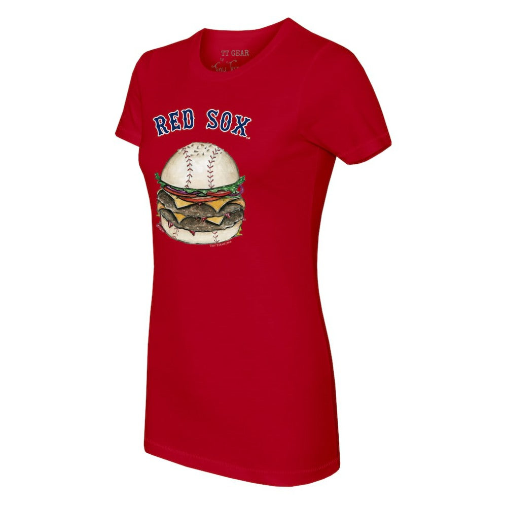 Boston Red Sox Tiny Turnip Women's Burger T-Shirt | MLB On Sale