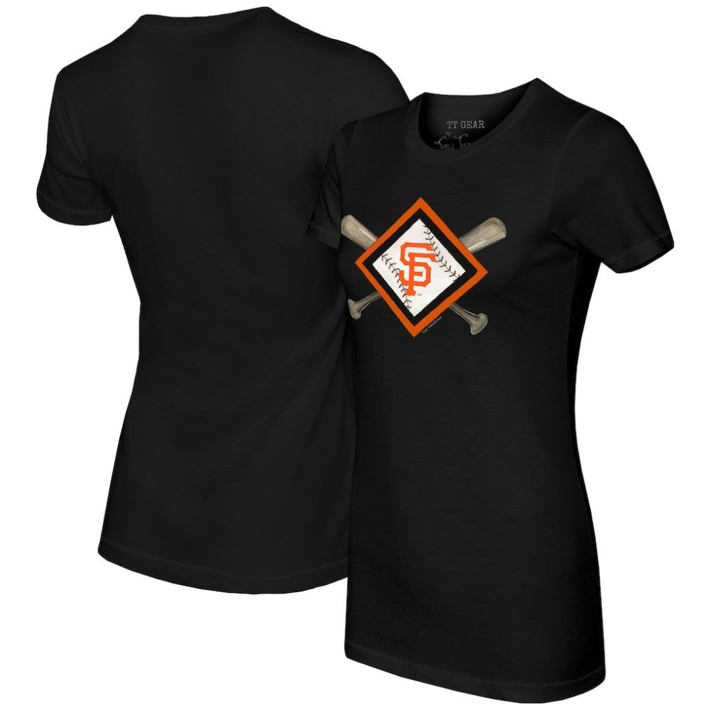 San Francisco Giants Tiny Turnip Women's Diamond Cross Bats T-Shirt | MLB Shop