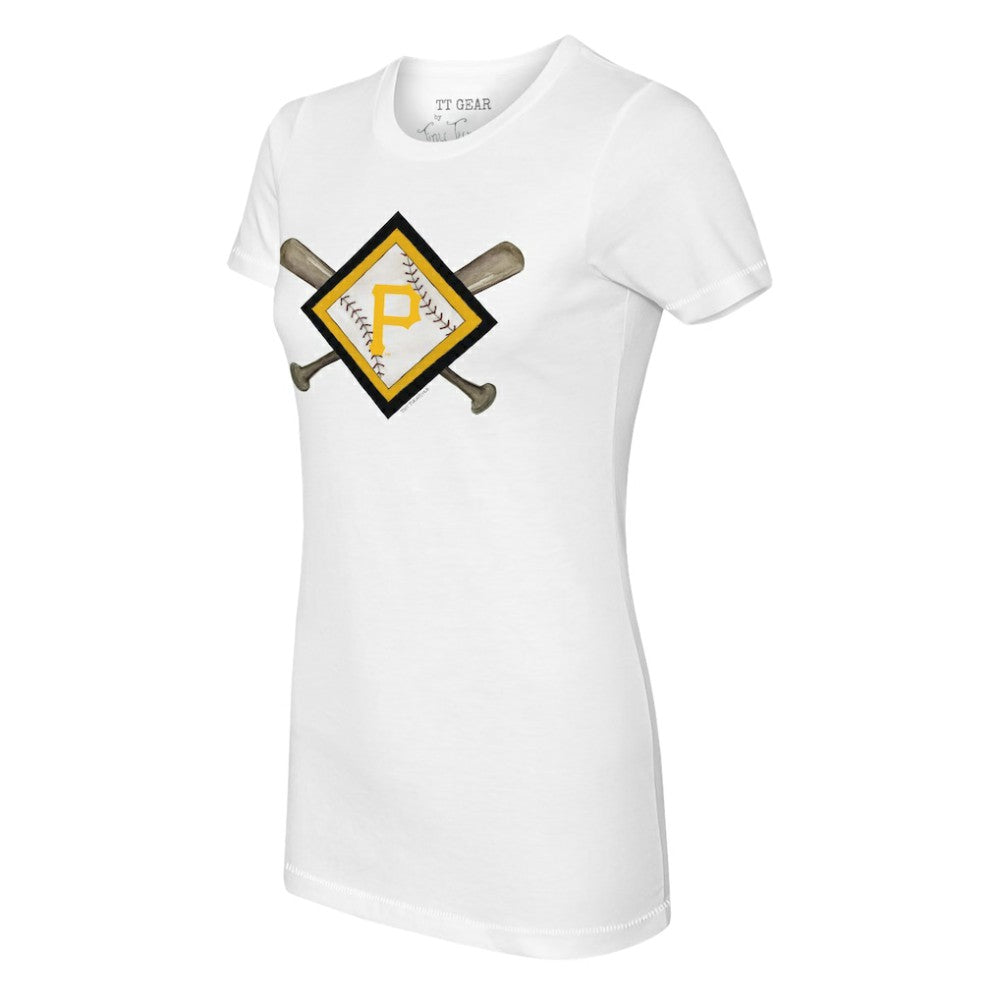 Pittsburgh Pirates Tiny Turnip Women's Diamond Cross Bats T-Shirt | MLB Outlet