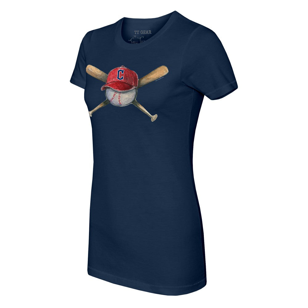 Cleveland Guardians Tiny Turnip Women's Hat Crossbats T-Shirt | MLB US