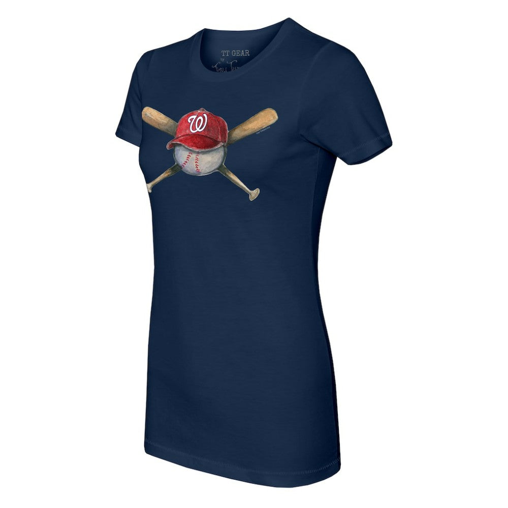 Washington Nationals Tiny Turnip Women's Hat Crossbats T-Shirt | MLB Outlet