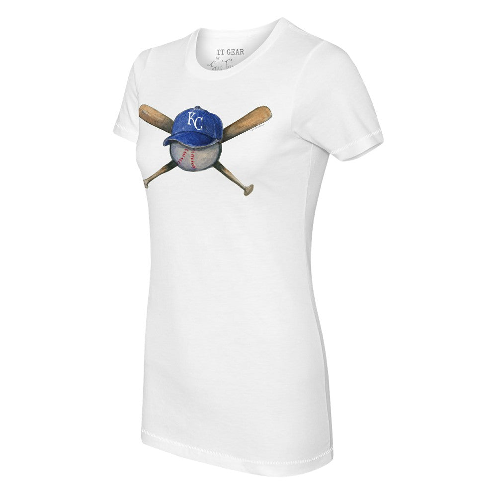 Kansas City Royals Tiny Turnip Women's Hat Crossbats T-Shirt | MLB US