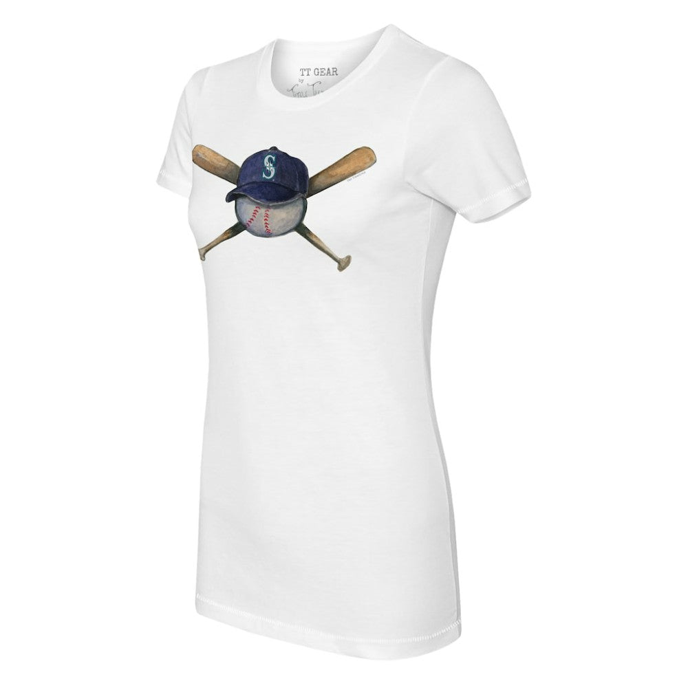 Seattle Mariners Tiny Turnip Women's Hat Crossbats T-Shirt | MLB Outlet