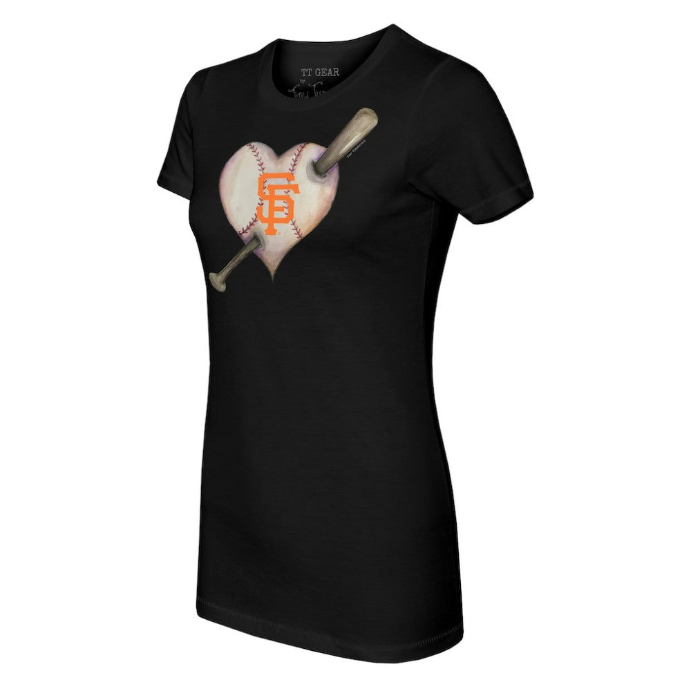 San Francisco Giants Tiny Turnip Women's Heart Bat T-Shirt | MLB Shop