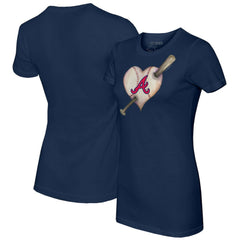Atlanta Braves Tiny Turnip Women's Heart Bat T-Shirt | MLB On Sale