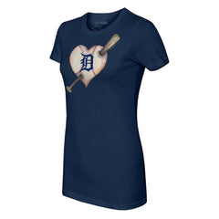 Detroit Tigers Tiny Turnip Women's Heart Bat T-Shirt | MLB Near me